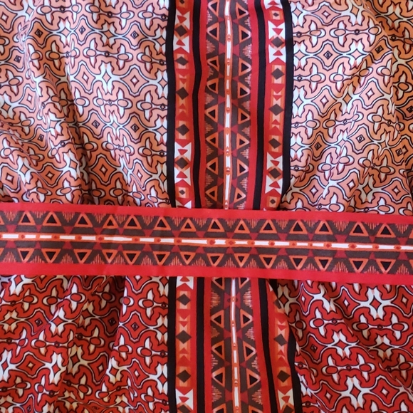 WHBM Red Labyrinth Print Chemise Dress sz XL - Picture 6 of 10